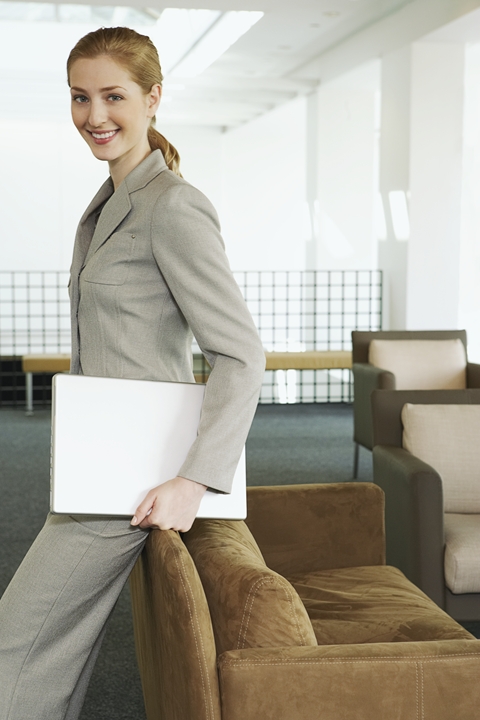 Woman with laptop