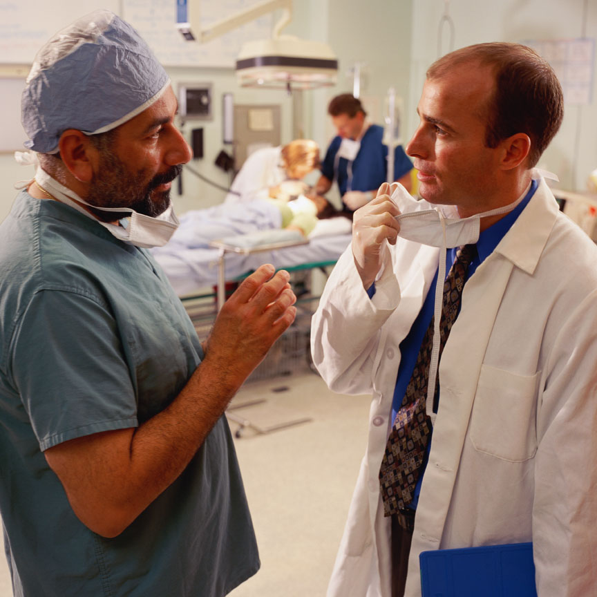 Physician and Surgeon Talking