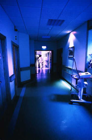 Long hospital hallway
