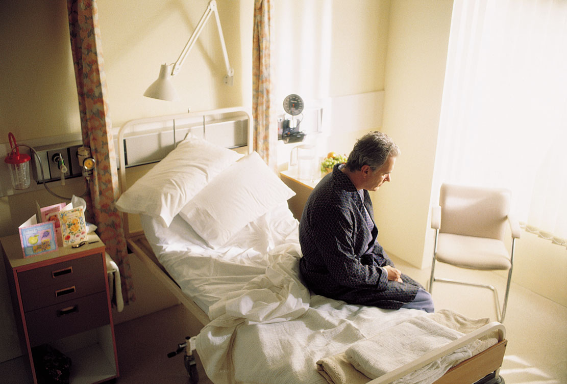 Patient Alone in Hosptial Room