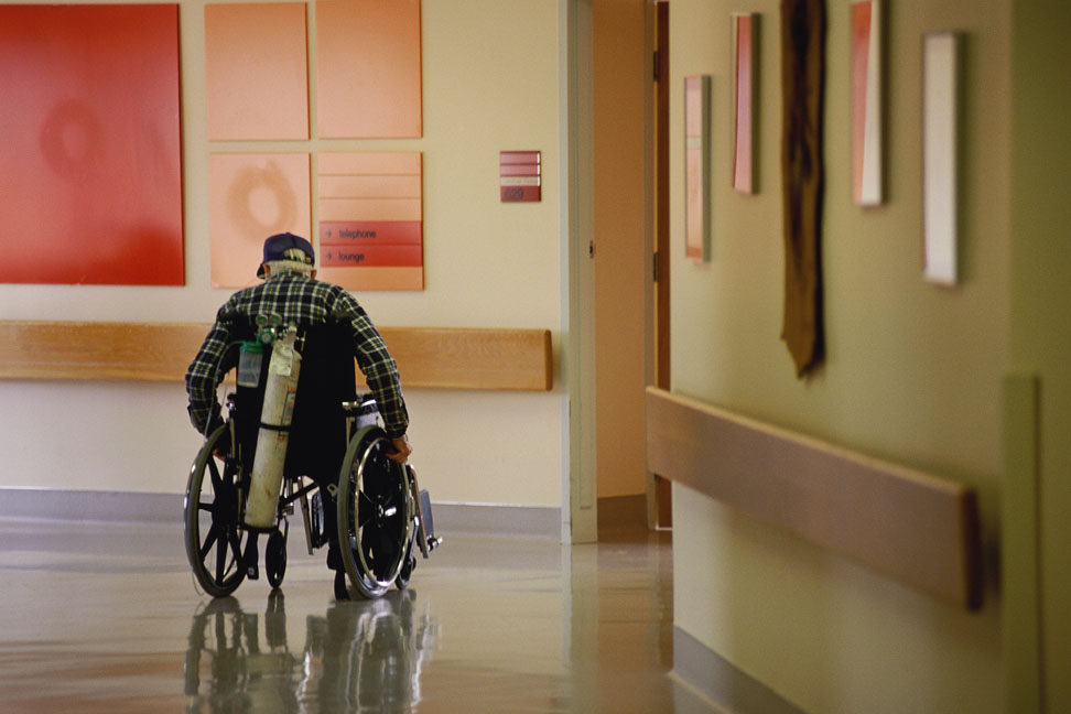 Patient in Wheelchair Alone